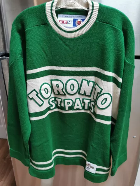 VINTAGE-NWT-PRO-58G GOALIE CUT TORONTO ST PATS CCM/MASKA AUTHENTIC HOCKEY JERSEY