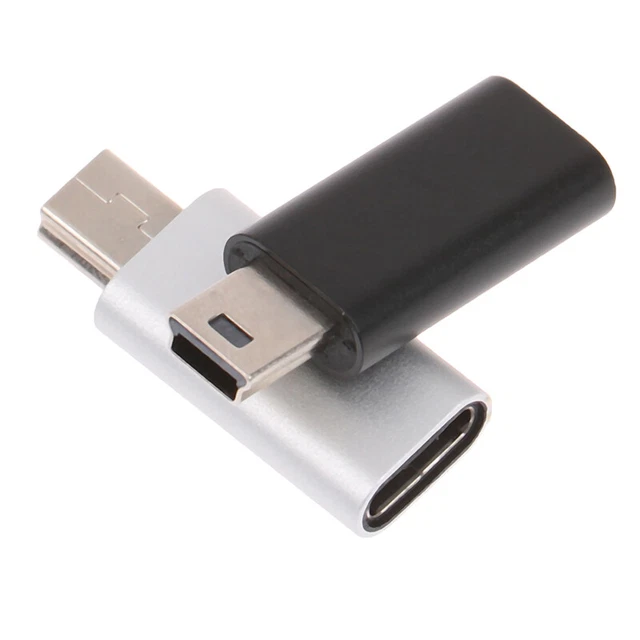 USB C TO Mini USB 2.0 Adapter Type C Female to Mini USB Male Convert ...