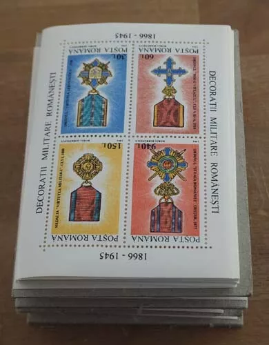 1994 Rumänien; 400 Blocks Militärorden, postfrisch/MNH, Bl. 296, ME 1000,-