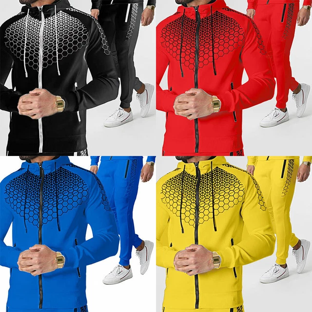 Tuta Sportiva Uomo 2 Pezzi - Maglia Patchwork E Pantaloncini Con Tasca Portafoglio