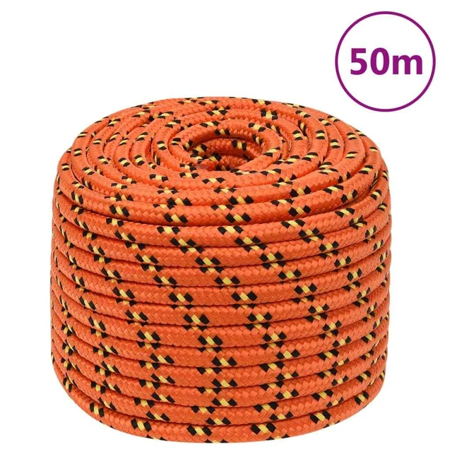 Vidaxl Corda Nautica Arancione 12 mm 50 m in Polipropilene