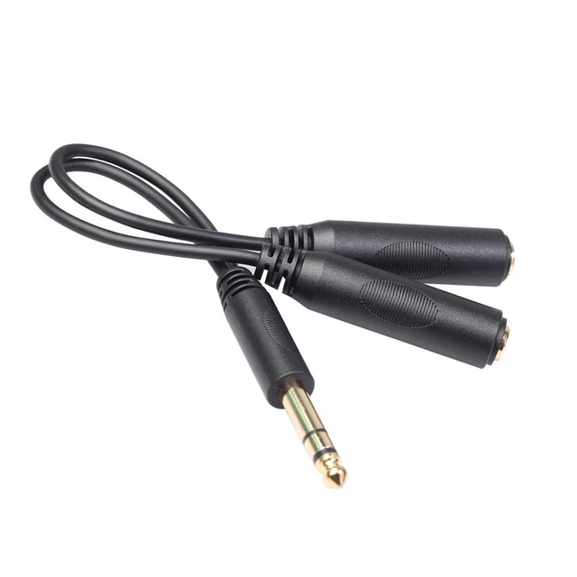 Câble MIDI Femelle Vers Jack 6.35 Mm Mâle Coudé - 20 Cm - Pour Connexion Micro/instruments