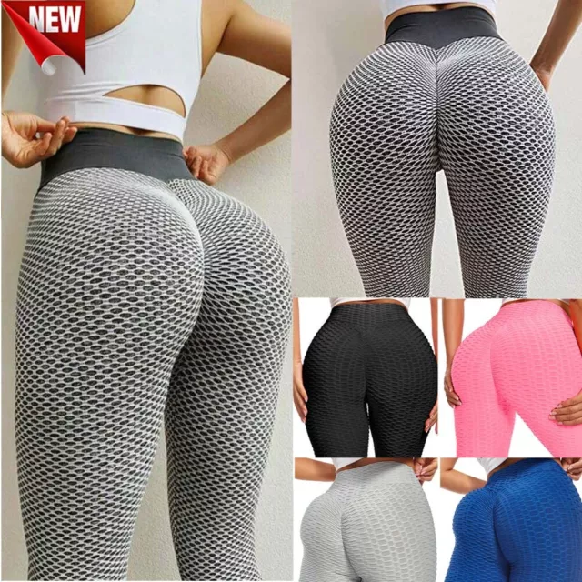 Women Push Up Leggings Yoga Pants Anti Cellulite Sports Ruched Scrunch  Trousers 
