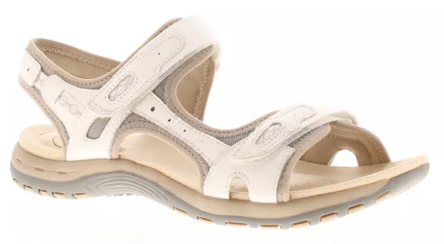 Free Spirit Femmes Sandales Marche FRISCO Tactile Fermeture Blanc UK Taille