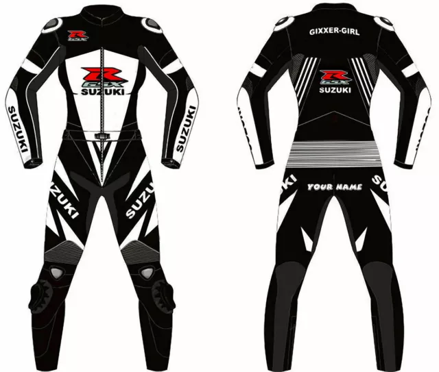 Mens Suzuki GSXR Motorcycle 1PC Suit Leather Motorbike Sport BIker Racing Armour