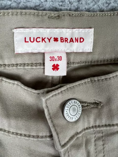 LUCKY BRAND 410 Jeans Mens 30x30 Beige Denim Athletic Straight Fit ...