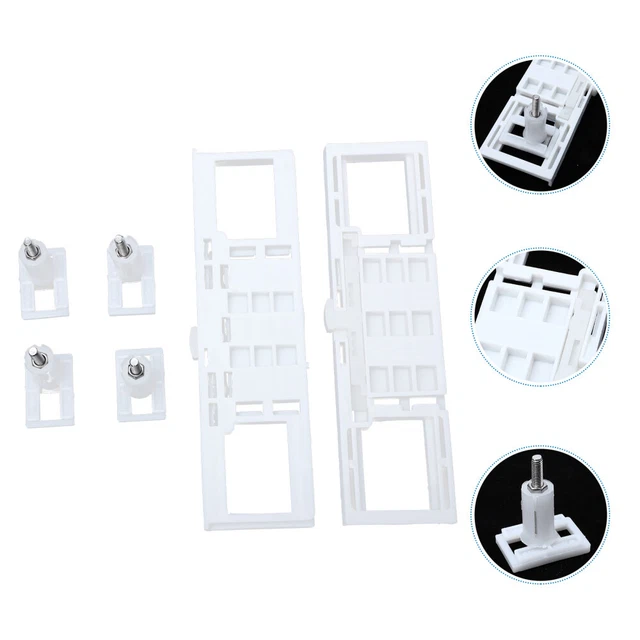 2 juegos de tornillos de plástico para asiento de inodoro blanco