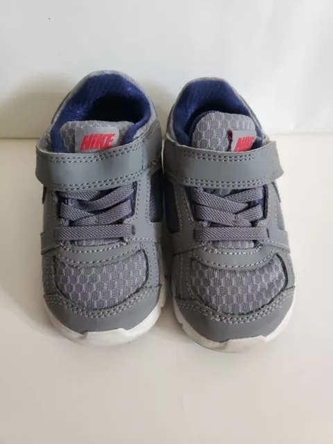 Nike Fusion ST 2 Toddler Shoes Size 6C Hook And Loop Black Red Sneakers 457031