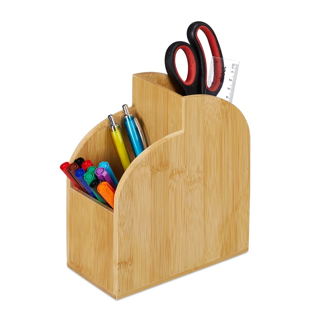 Pot A Crayon Bureau Rotatif Rangement Crayon De Couleur 6 Compartiments
