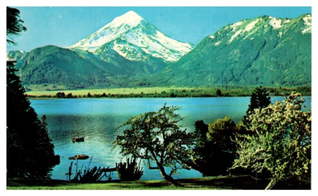 Argentina Chile The lake region near Bariloche Pan Am Airline Issued Postcard