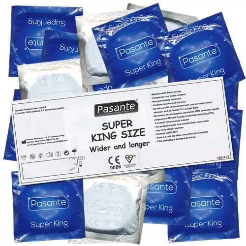 72 Stück PASANTE Kondome SUPER KING SIZE Natur Latex Kondome XXXL