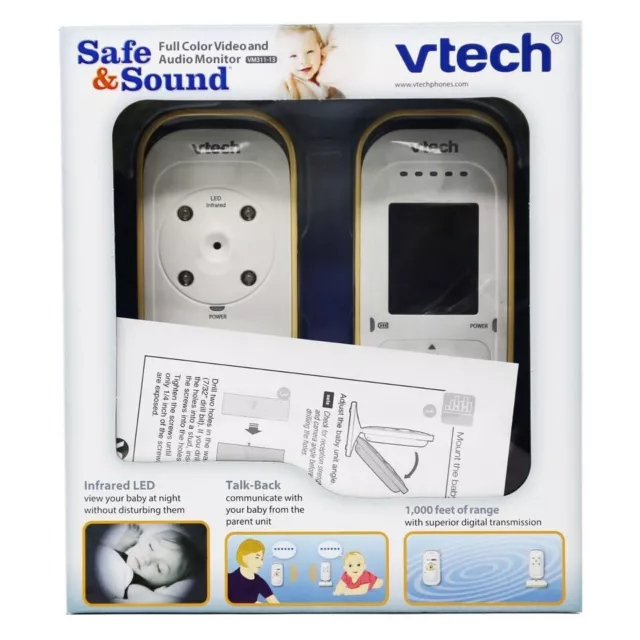 VTech VM311-13 Expandable Digital Video Baby Monitor with 1 Camera and Automatic