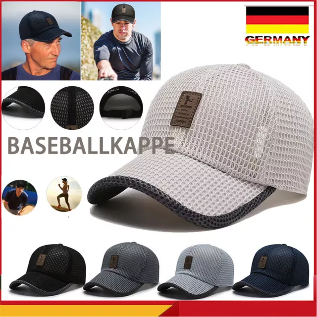 Herren Damen Mesh Baseball Cap Basecap Trucker Kappe Sport Golf Mütze Hut Sommer