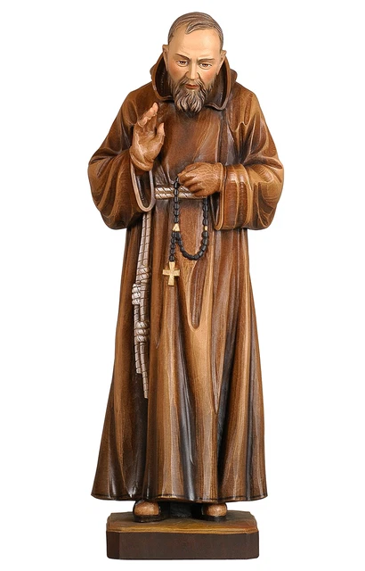 Statue Saint Pio De Pietrelcina (Padre Pio) 30 Cm – Résine Peinte à La Main, Made In Italy, Intérieur/Extérieur
