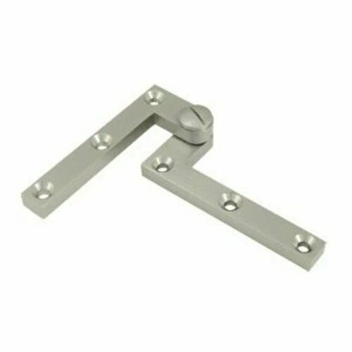 Deltana Nickel 4-3/8" X 5/8" X 1/4" Solid Brass Pivot Hinge Left Hand, 1 Pair