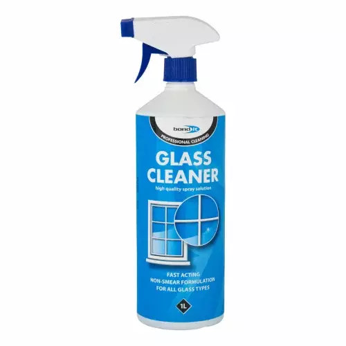 Bond It Non-Smear Glass Window & Mirror Cleaner 1 Litre Spray Builders Cleaning