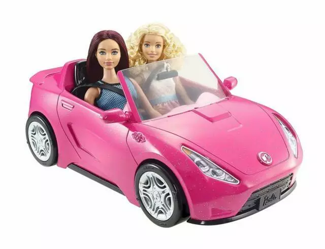 Barbie DVX59 Doll Car Convertible Glam Pink - 2 Seater