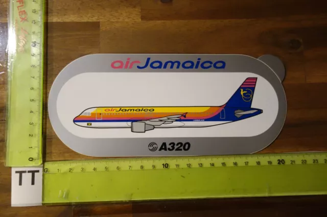 Alter Aufkleber Flugzeug Airplane Airline AIRBUS A320 AIR JAMAICA Jamaika