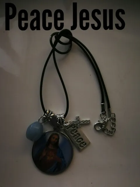 Code 094 Stunning Peace Jesus charged crucifix cross Infused Necklace Catholic