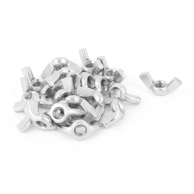 20Pcs 304 Stainless Steel M6 Butterfly Wingnut Screw Wing Nuts