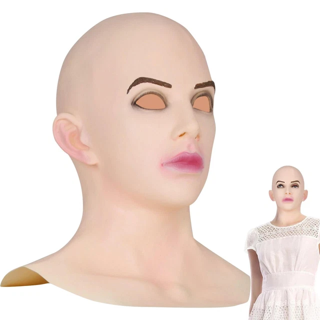HALLOWEEN LATEX MASK Realistic Female Woman Face For Crossdressing Girl
