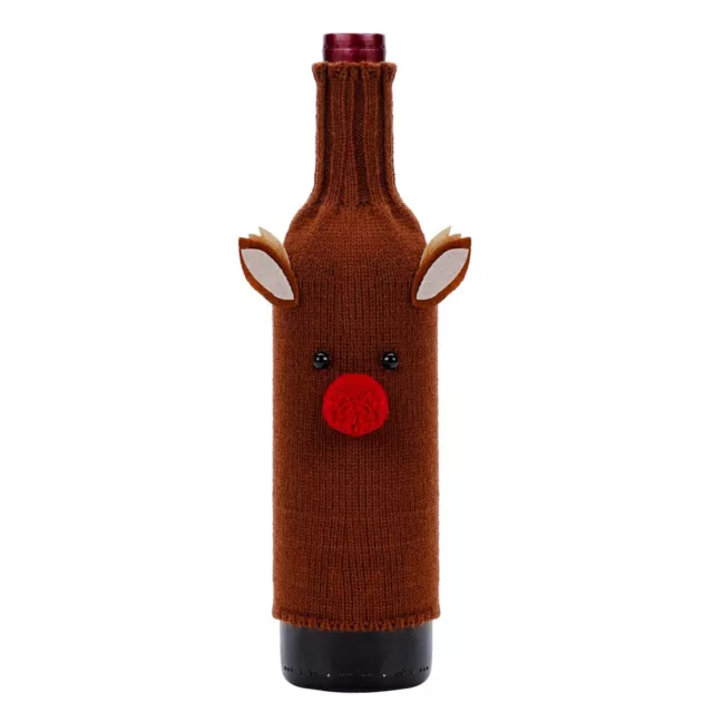 Christmas Wine Bottle Bag Cover Xmas Party Decoration Santa Stocking Gift Bag