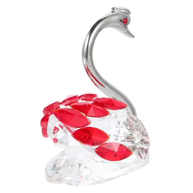 Décor De Cygne En Cristal Décoratif Table Animaux Verre Artisanat Bibelots