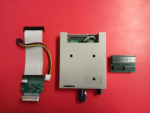 Amiga 500 switchless DF0/DF1 boot selector, External adapter and Gotek Combo