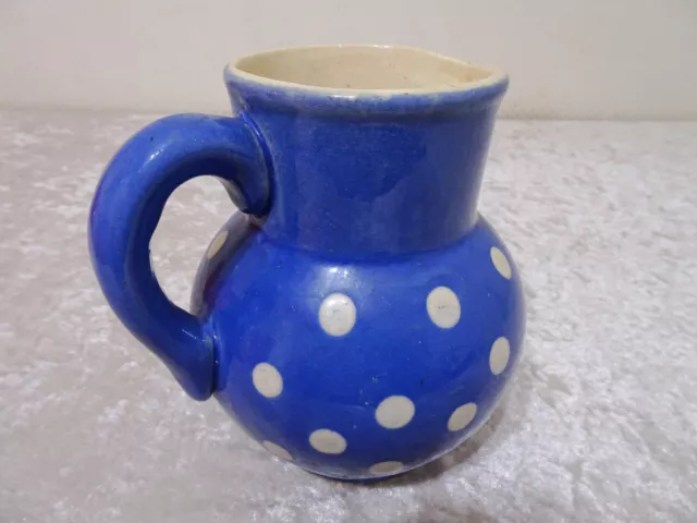 Diseño Cerámica Jarra de Leche Vintage Handgefertigt - Azul Blanco - 3