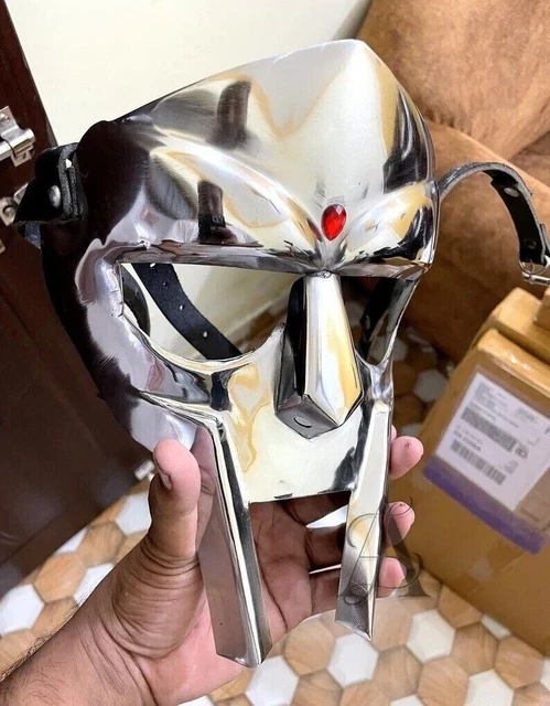 Face Mask Steel Roman Gladiator Helmet Face Mask Hand Forged MF Doom Medieval Pa