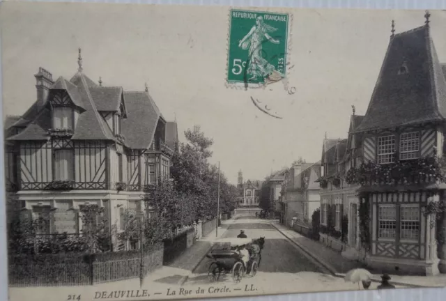 Deauville 14 CPA La Rue Du Circle Good Condition 1908