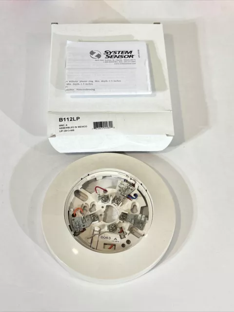 System Sensor B112LP Smoke Detector Base 6" 4-Wire w/ Relay 24V Plug-In