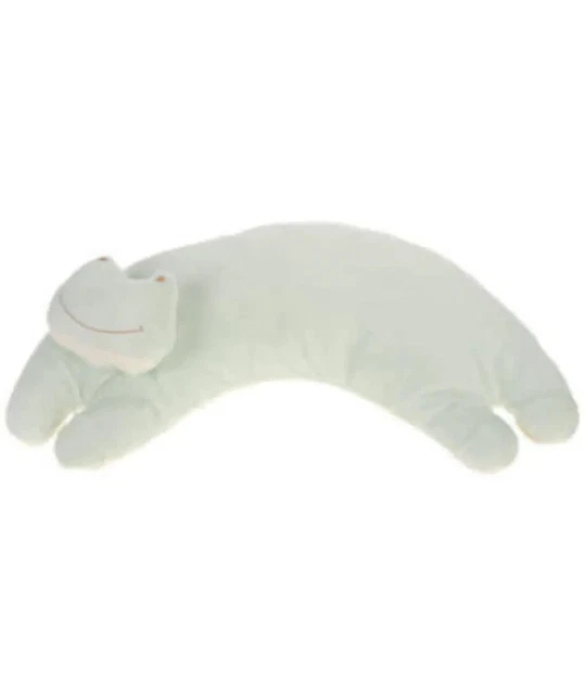 Angel Dear Baby Boy/Girl Green Frog  Curved Pillow Pal by Angel Dear NEW