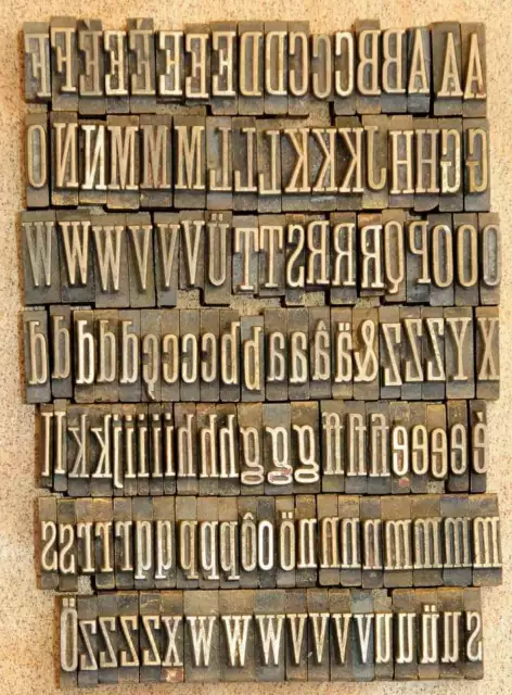 Prägeschrift 9 mm Messingschrift Buchbinder Messing Vergoldepresse Buchbinden
