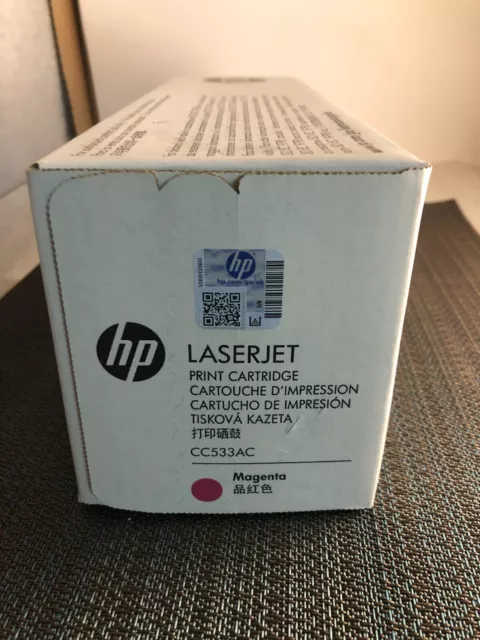 HP CC533AC Magenta Original LaserJet Toner Cartridge NEW!