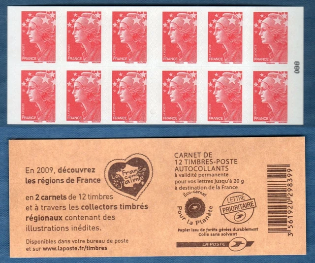 Carnet France 4197-C1 De 12 Timbres Marianne Rouge De Beaujard - Neufs TTBE