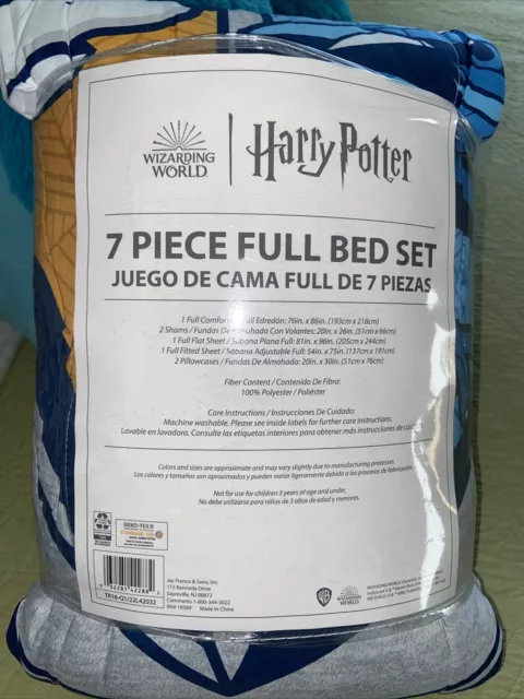 Harry Potter Jay Franco 7 Piece Full Bed Set Comforter Shams Full Sheet Set New