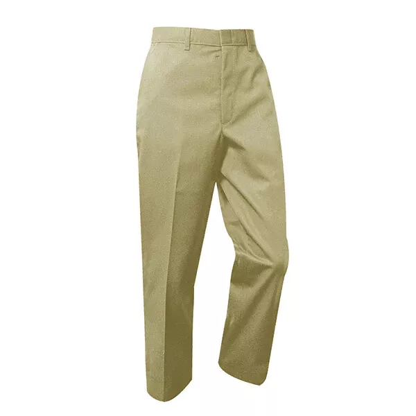 School Apparel A+, Boys Husky Flat Front Pants, NWT, Khaki, Style# 7021H