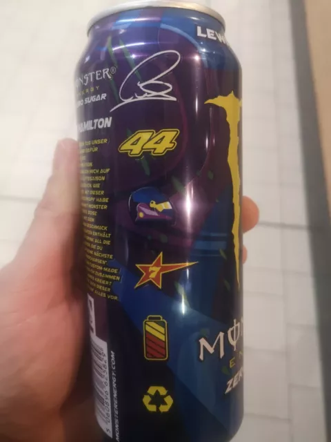 ENERGY DRINK, logo pegno Monster Lewis Hamilton zero zucchero sku 1022B pieno 3