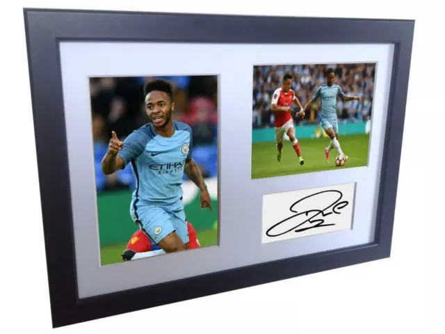 12x8 Signed Raheem Sterling Manchester City Photo Photograph Autograph Picture