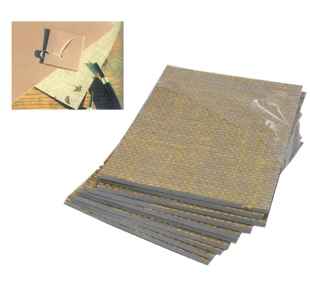 2 x LINO BLOCK TILE PRINTING BOARD HESSIAN BACKED 400mm x 300mm 3.2mm THICK