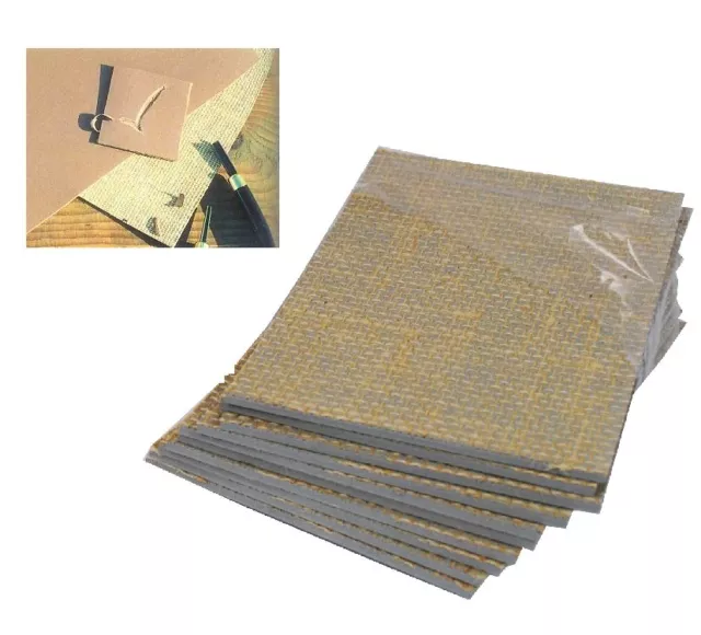 4 x LINO BLOCK PRINTING BOARD HESSIAN BACKED TILE 150mm x 100mm 3.2mm THICK