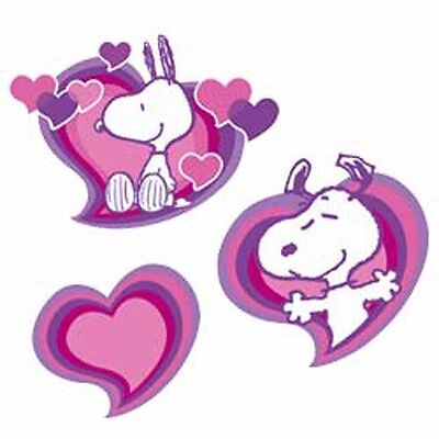 Pegatinas calcomanías de amor Snoopy Charlie Browns Cacacahuetes Corazones para Perro Años 70 25