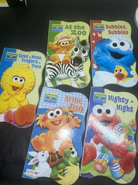 Lot of 5 Sesame Street Beginnings Baby Toddler Board Books Elmo Bird Cookie