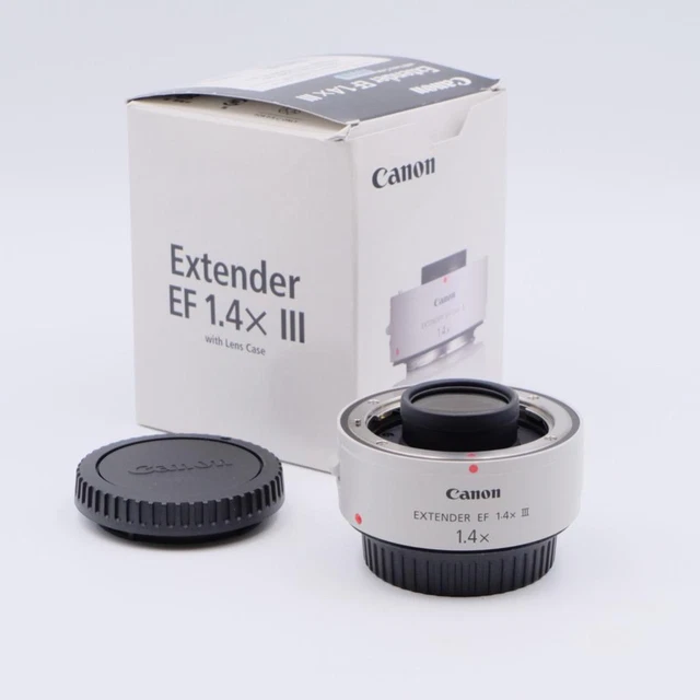 Teleconvertidor Canon Extender EF 1.4x III + Tapas y Caja - ¡IMPRESCINDIBLE! (0339)