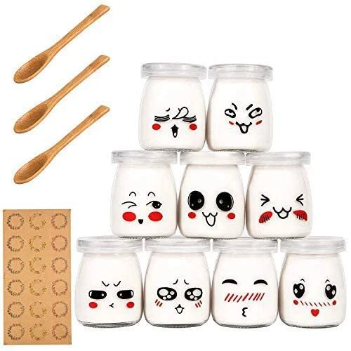 Lot De 6 Bocaux En Verre Avec Couvercle à Visser - Pour Overnight Oats, Conservation Aliments, Yaourt Maison (700ml)