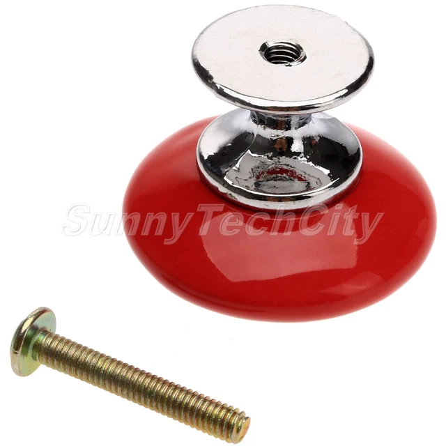 2 x boutons de porte ronde vintage en céramique tiroir armoire placard poignées de traction 2