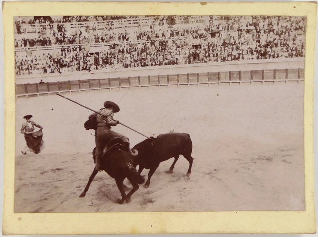 Course de Taureaux.Corrida.Feria.Tauromachie.1890.Photo Citrate