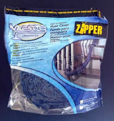 1 X 30ft Central Vacuum Zippered Hose Sock Cover