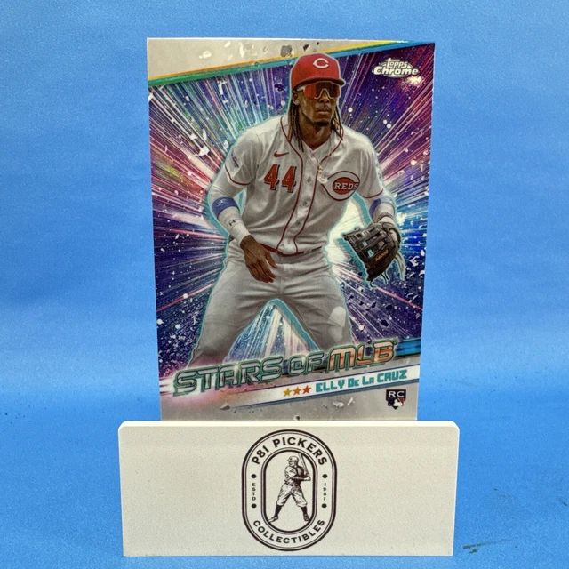 🔥🔥ELLY DE LA Cruz 2024 Topps Series 1 Chrome Rookie Rc Stars Of The Mlb